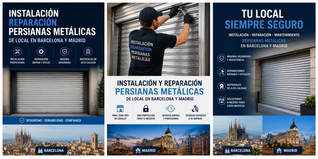Instalación Reparación Persianas Metálicas de Local en Barcelona y Madrid Instalacion Reparacion Persianas Metalicas de Local Barcelona y Madrid 1024x512 - Instalación Reparación Persianas Metálicas de Local en Barcelona y Madrid