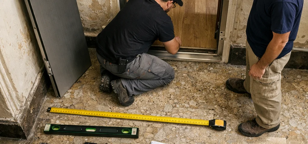 Vista cenital de entrada. Quien ofrece el mejor servicio de instalacion de puertas de seguridad en Barcelona