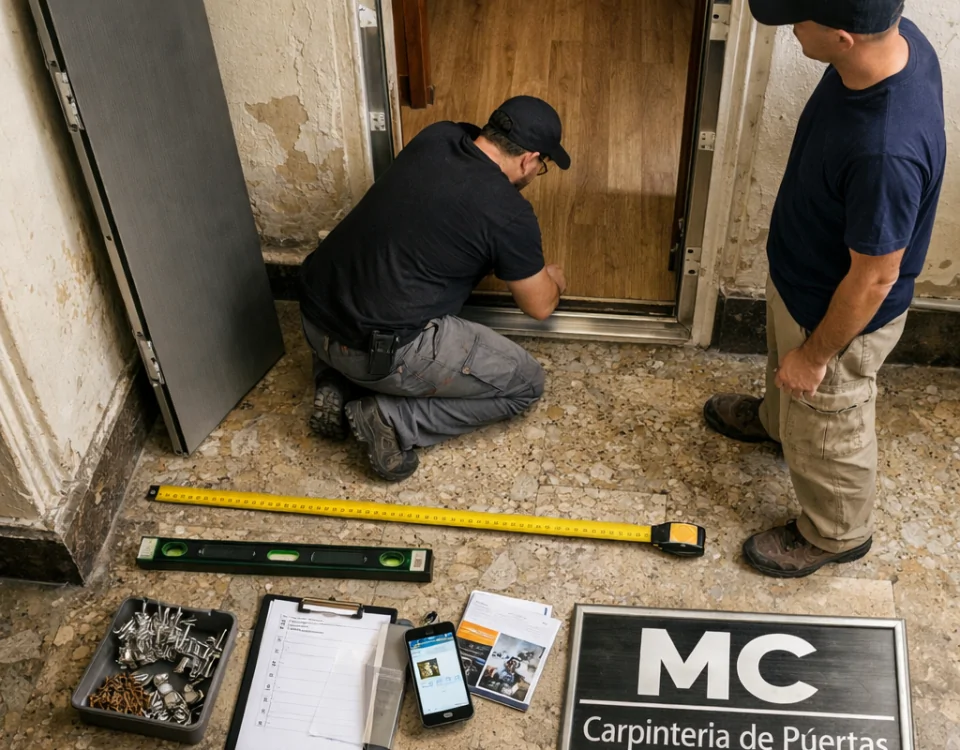 Vista cenital de entrada. Quien ofrece el mejor servicio de instalacion de puertas de seguridad en Barcelona